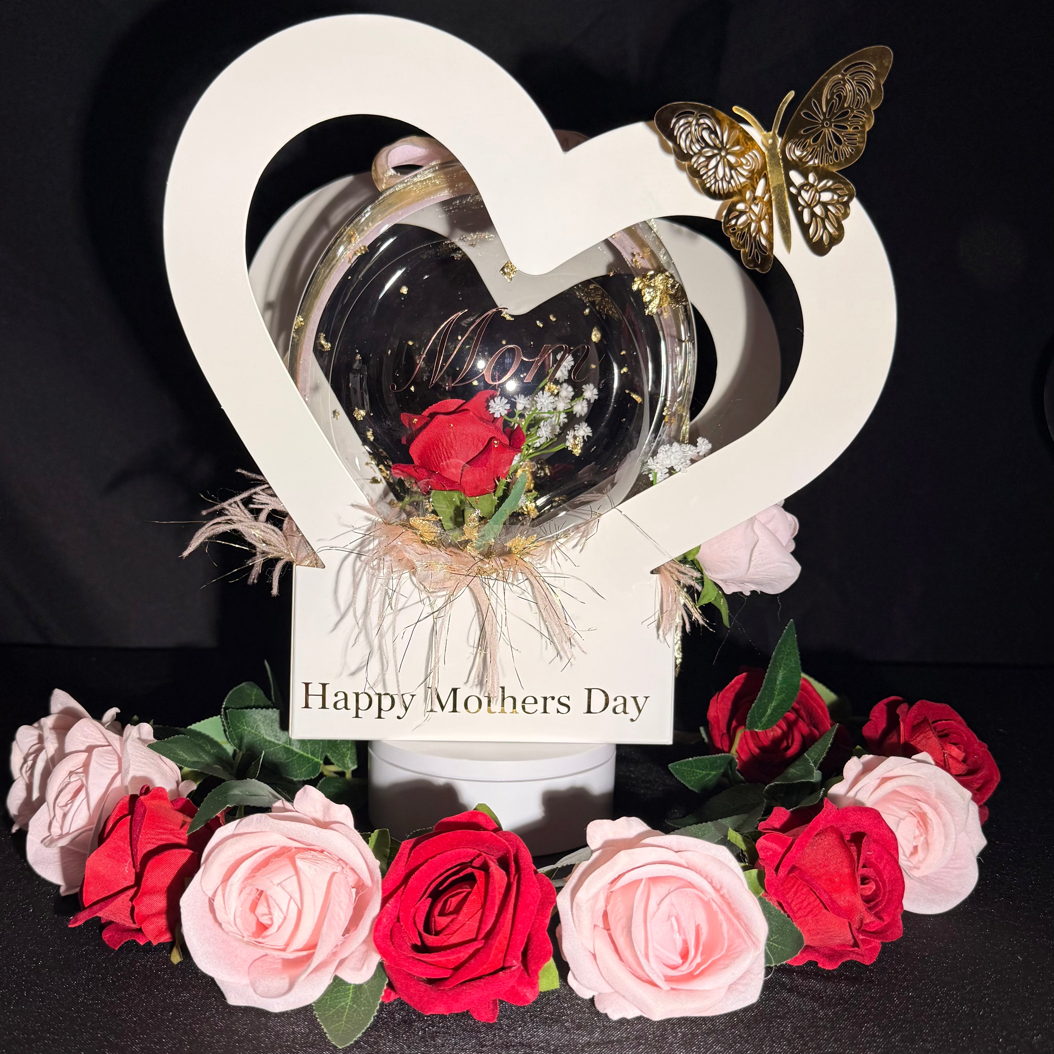 Heart of Hearts Bloom & Balloon Box - White Edition