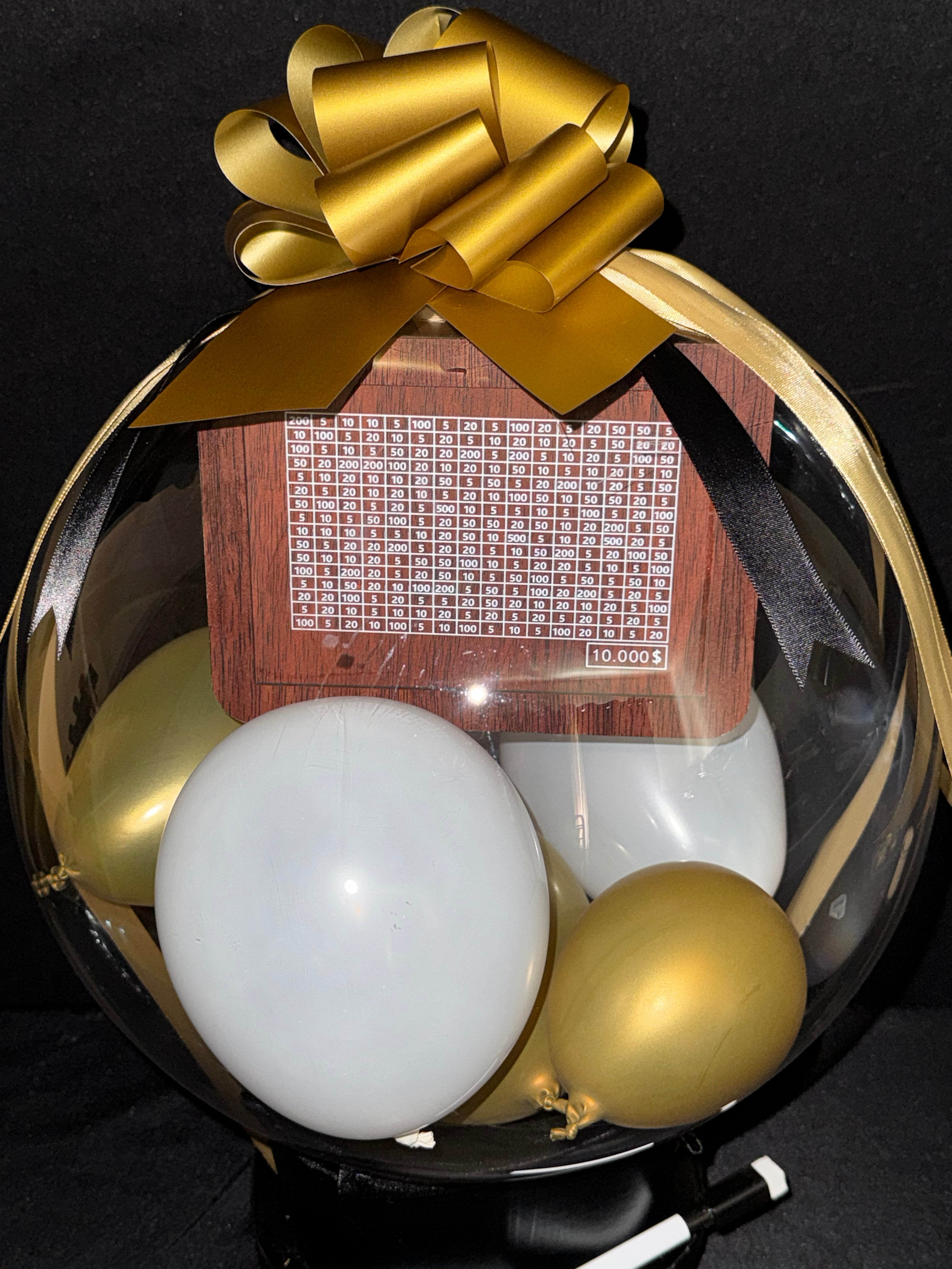 Money Goals Savings Balloon Custom color ribbons available