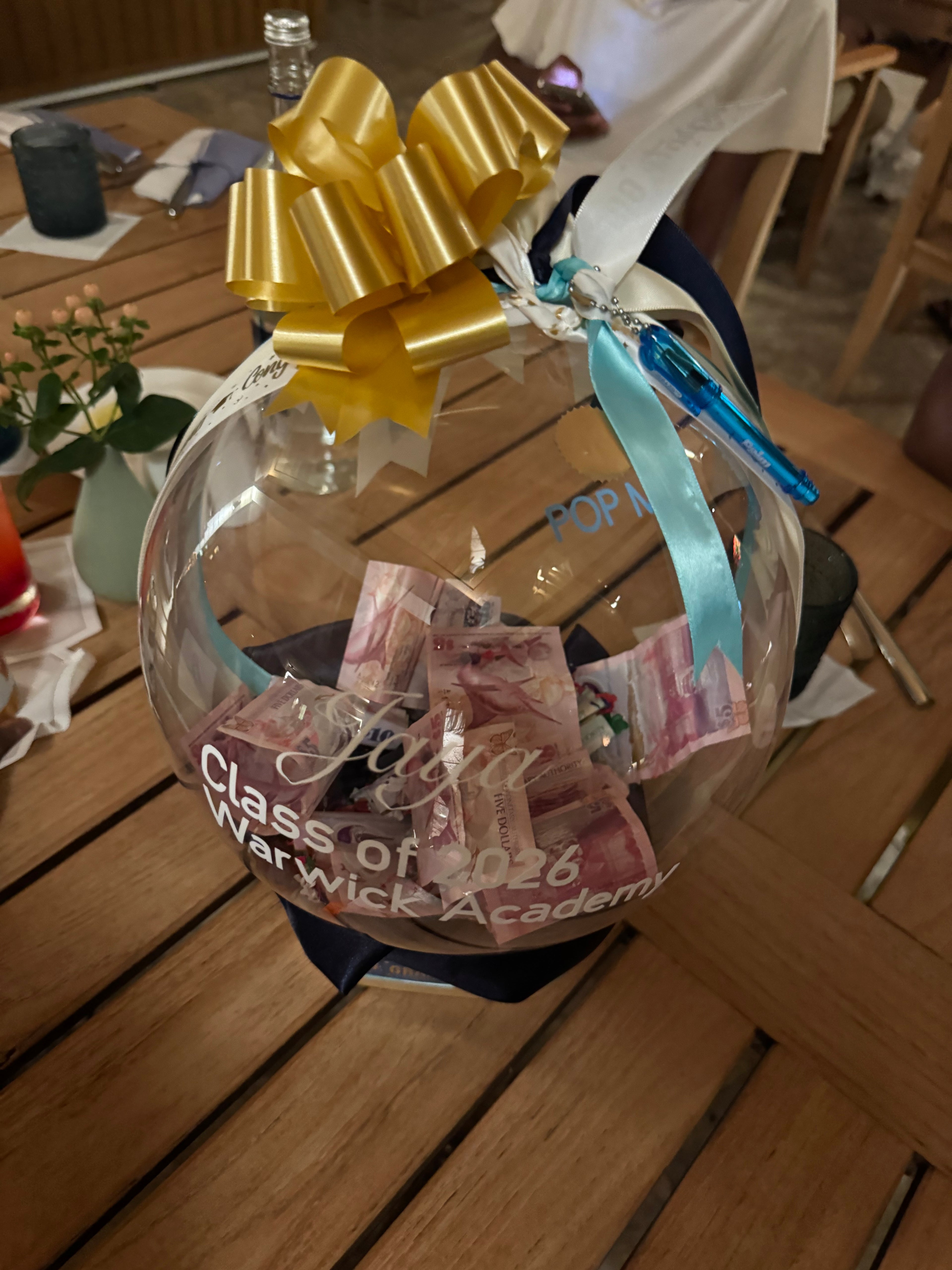 Graduation Surprise “POP ME”Money Balloon! Custom.