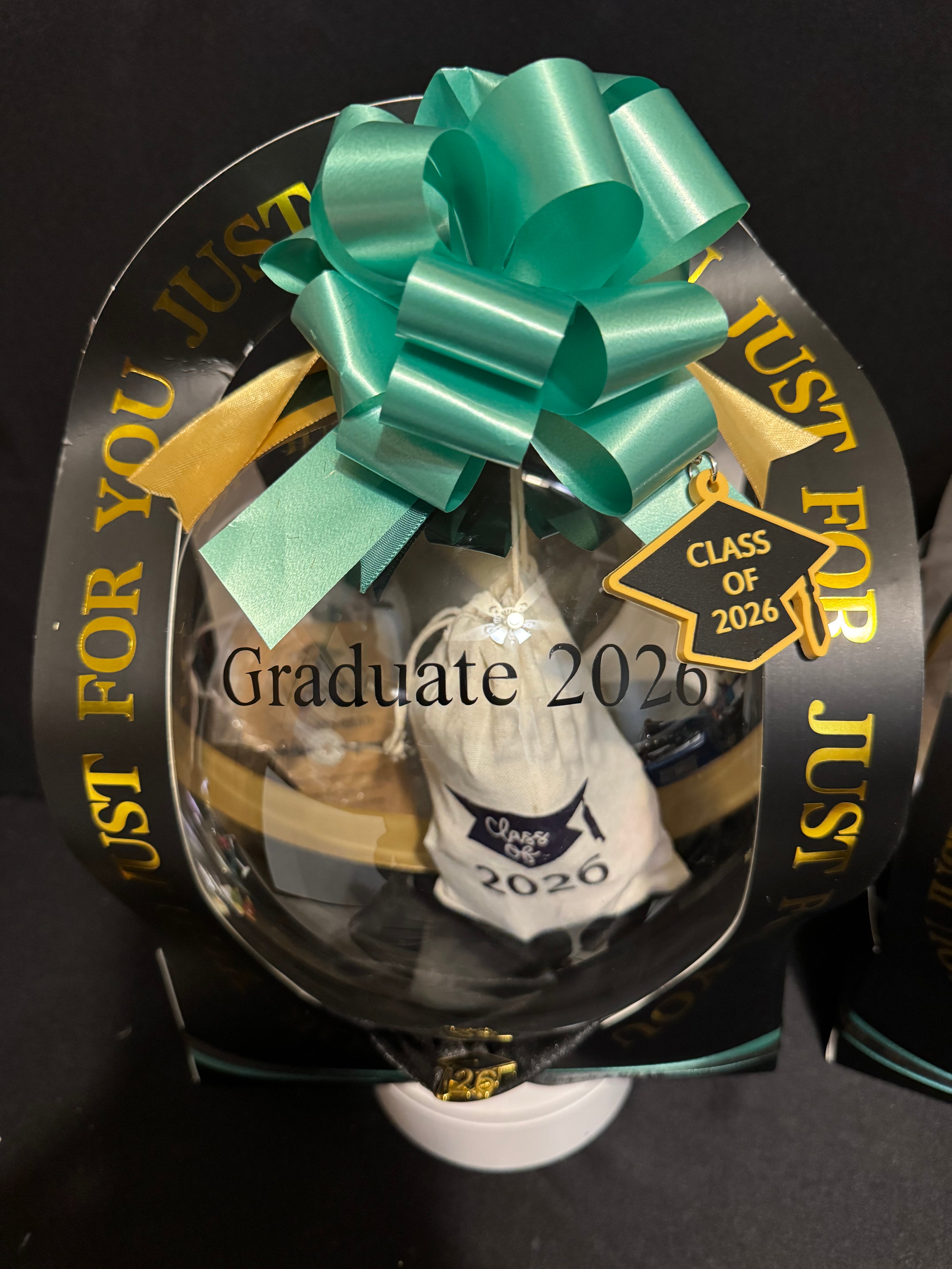 Graduation Keepsake Balloon Box Also find at Hamilton Pharmacy! Order online for custom name and colors
