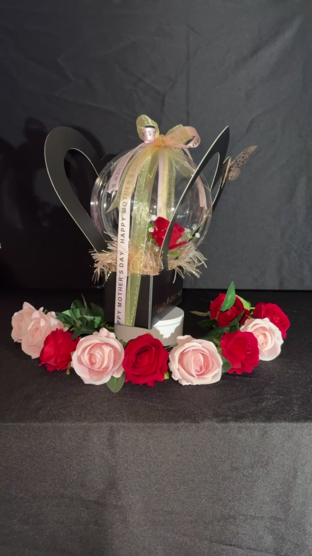 Heart of Hearts Bloom & Balloon Box - Noir Edition