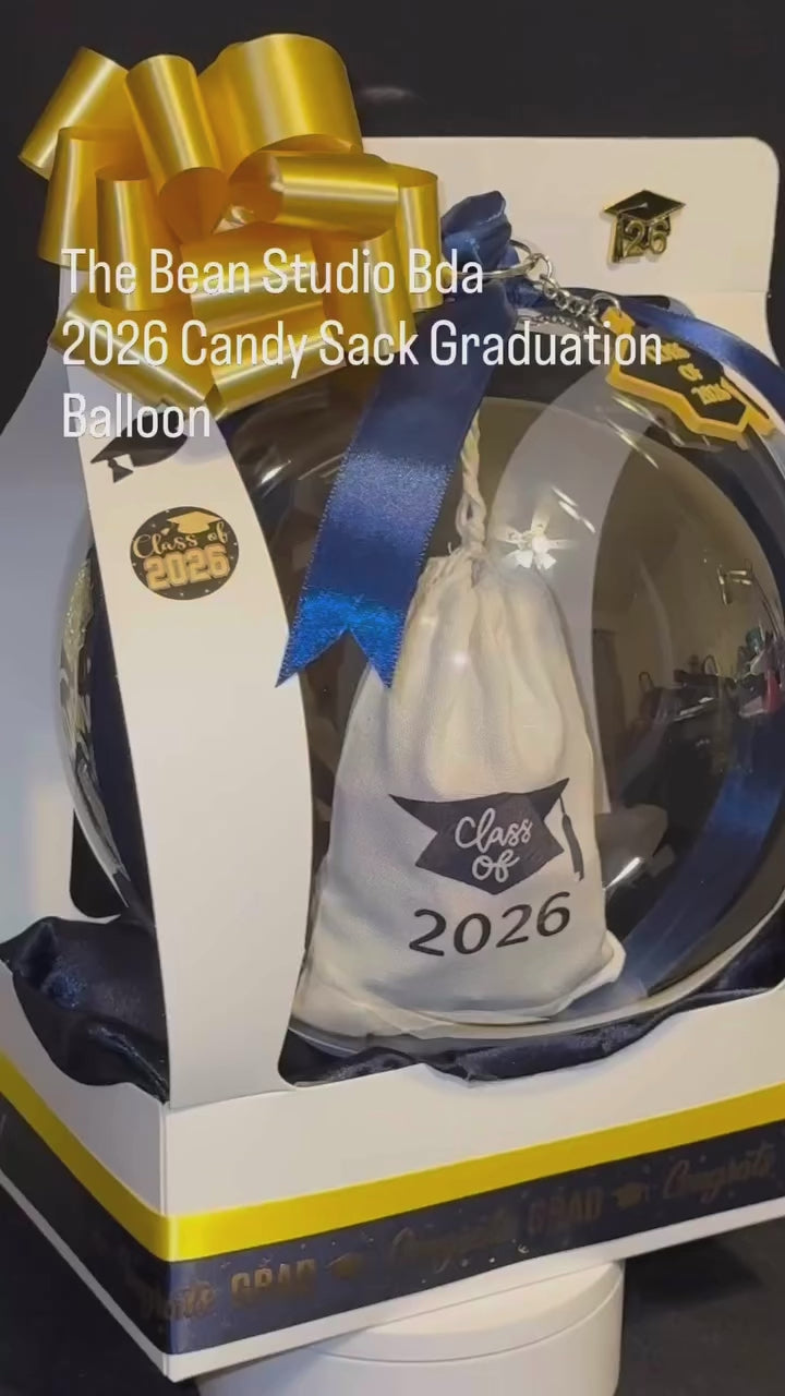 2026 Graduation Candy Sack Balloon & Alloyed 26 Keepsake Pin