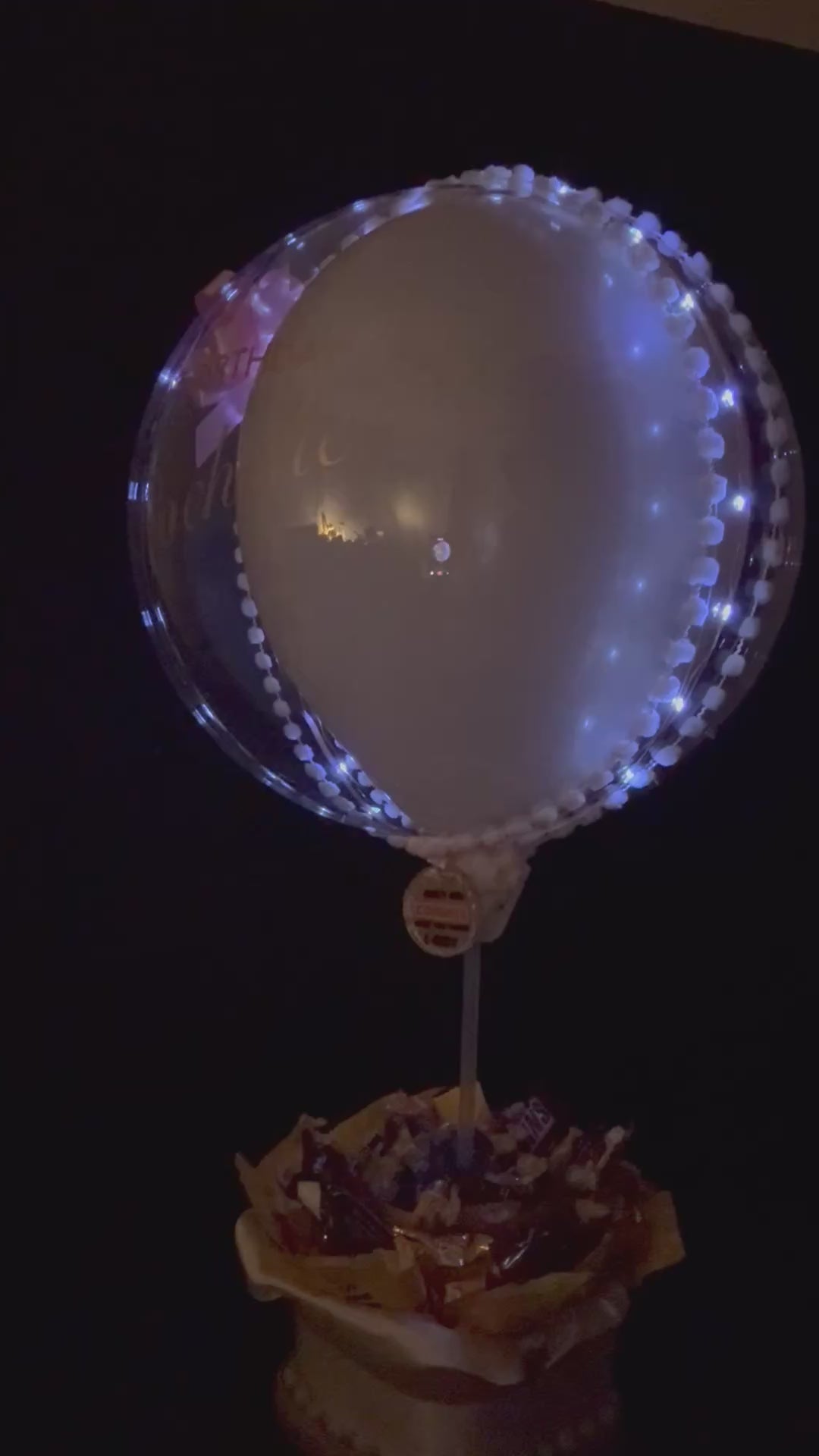 HaloGlow Luxe LED Bobo Balloon Gift Basket (Custom orders)